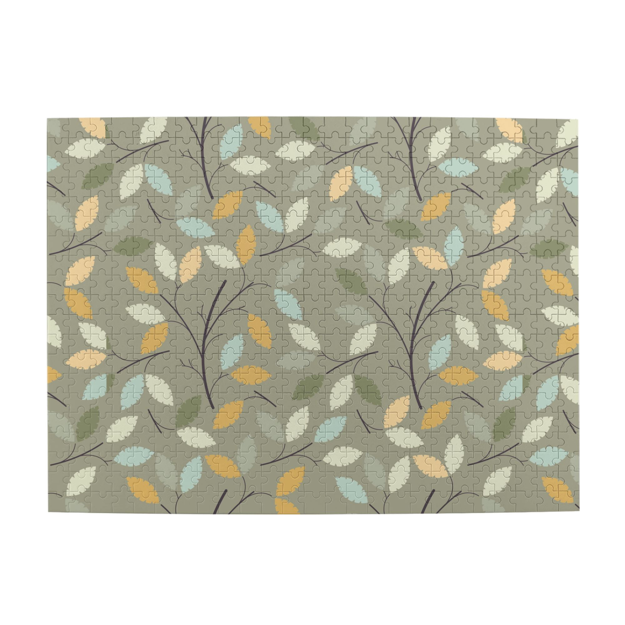 Wooden Puzzle Leaves Seamless background 500-Slice Puzzle for All Ages ...
