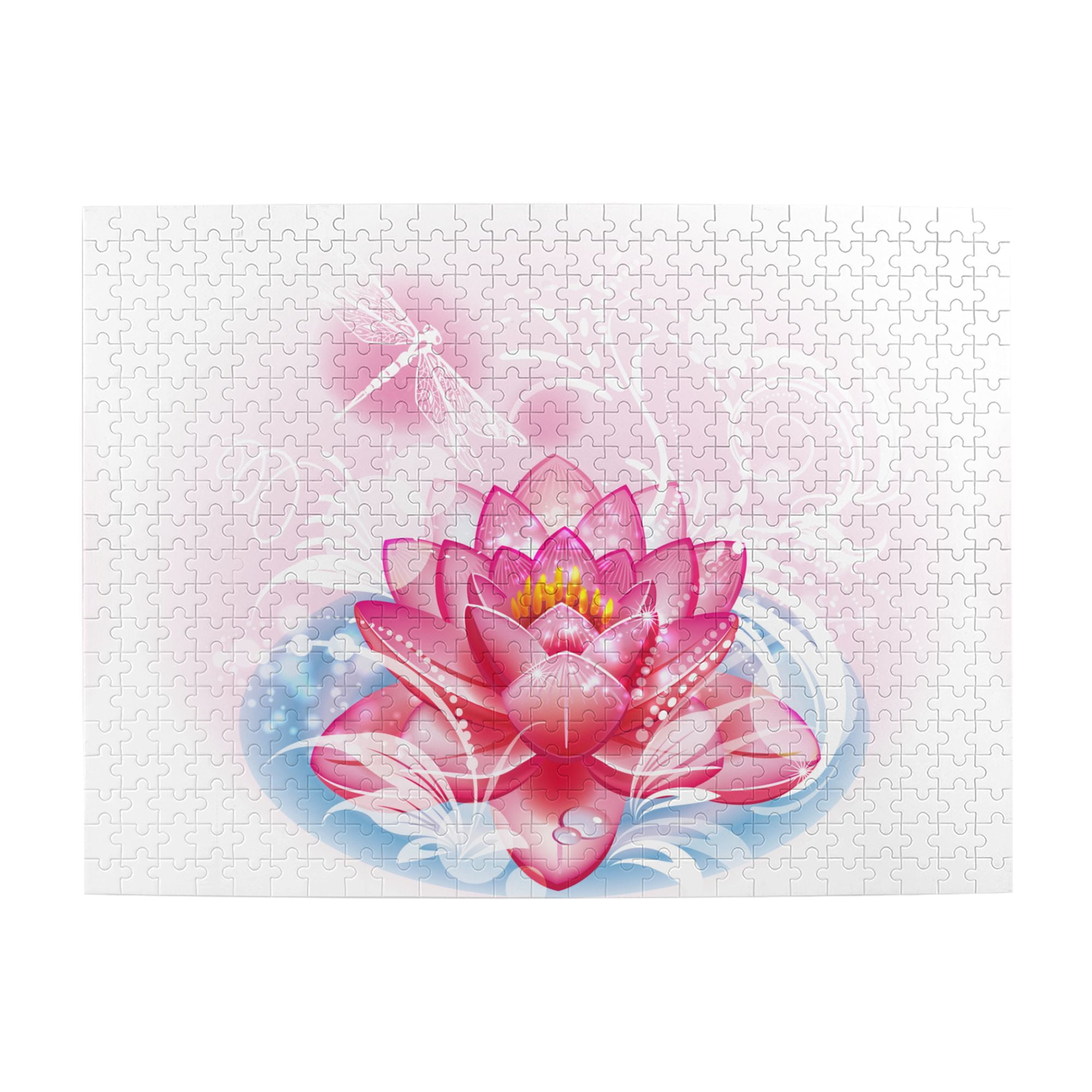 Wooden Puzzle Lotus Flower figure 500-Slice Puzzle for All Ages Gifts ...