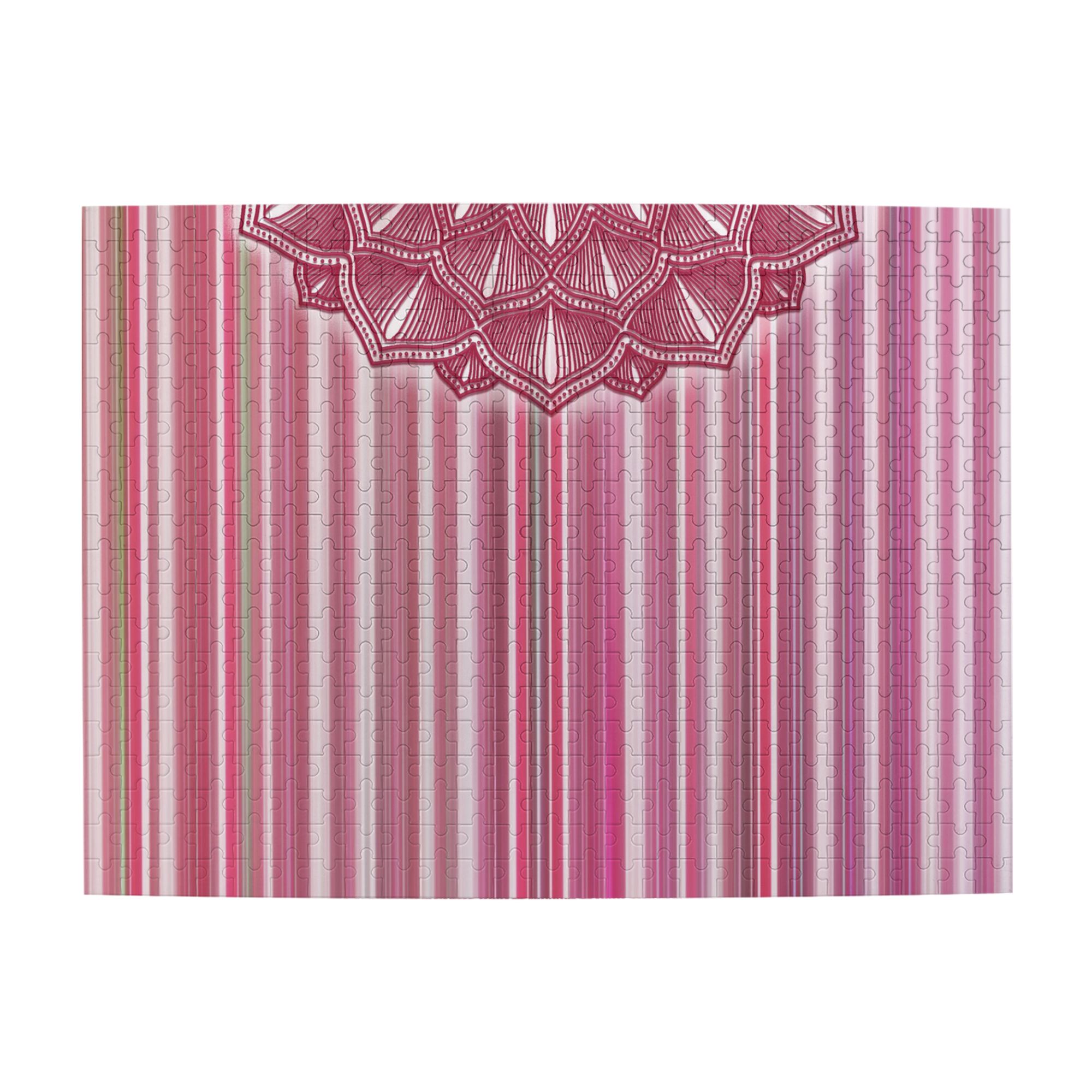 Wooden Puzzle Mandala Vintage Scrapbook Pink 500-Slice Puzzle for All ...