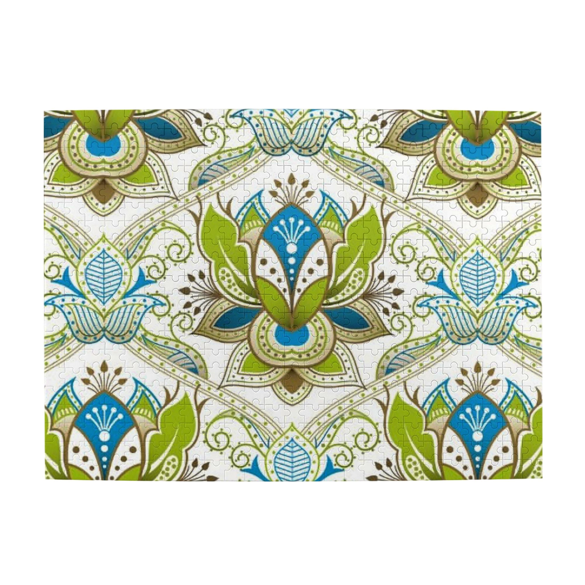Wooden Puzzle Oriental Floral Pattern 500-Slice Puzzle for All Ages ...