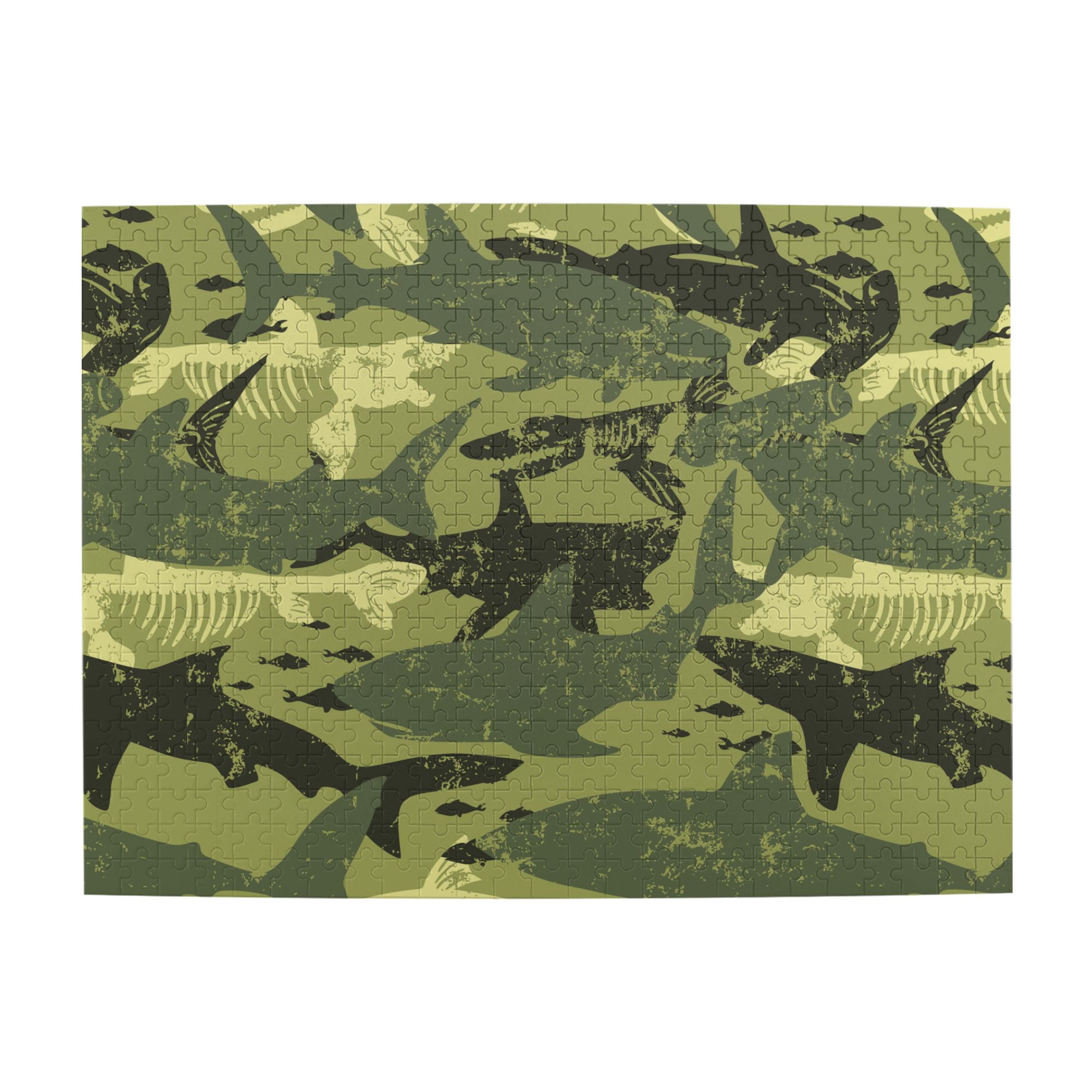 Wooden Puzzle Retro Shark Camo 500-Slice Puzzle for All Ages Gifts ...