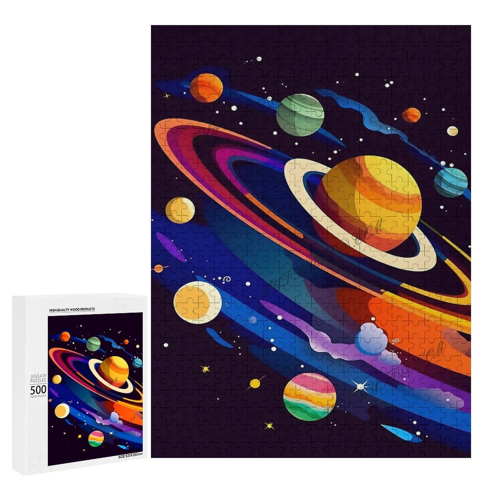 Wooden Puzzle Space Puzzles for Adults, Solar System Planet - Solar ...