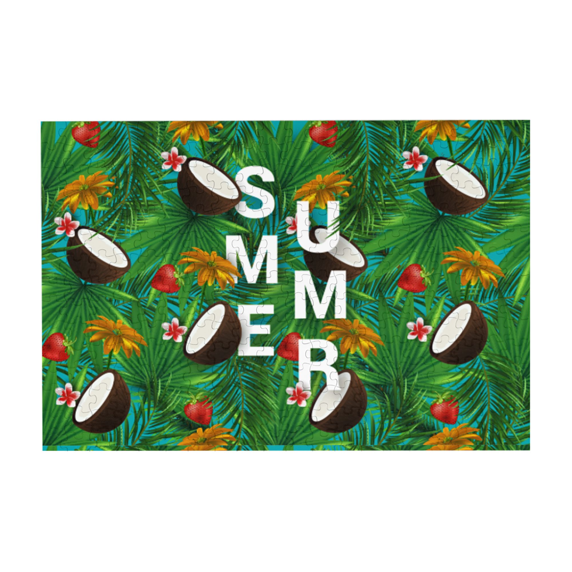 Wooden Puzzle Tropical plant background 300-Slice Puzzle for All Ages ...