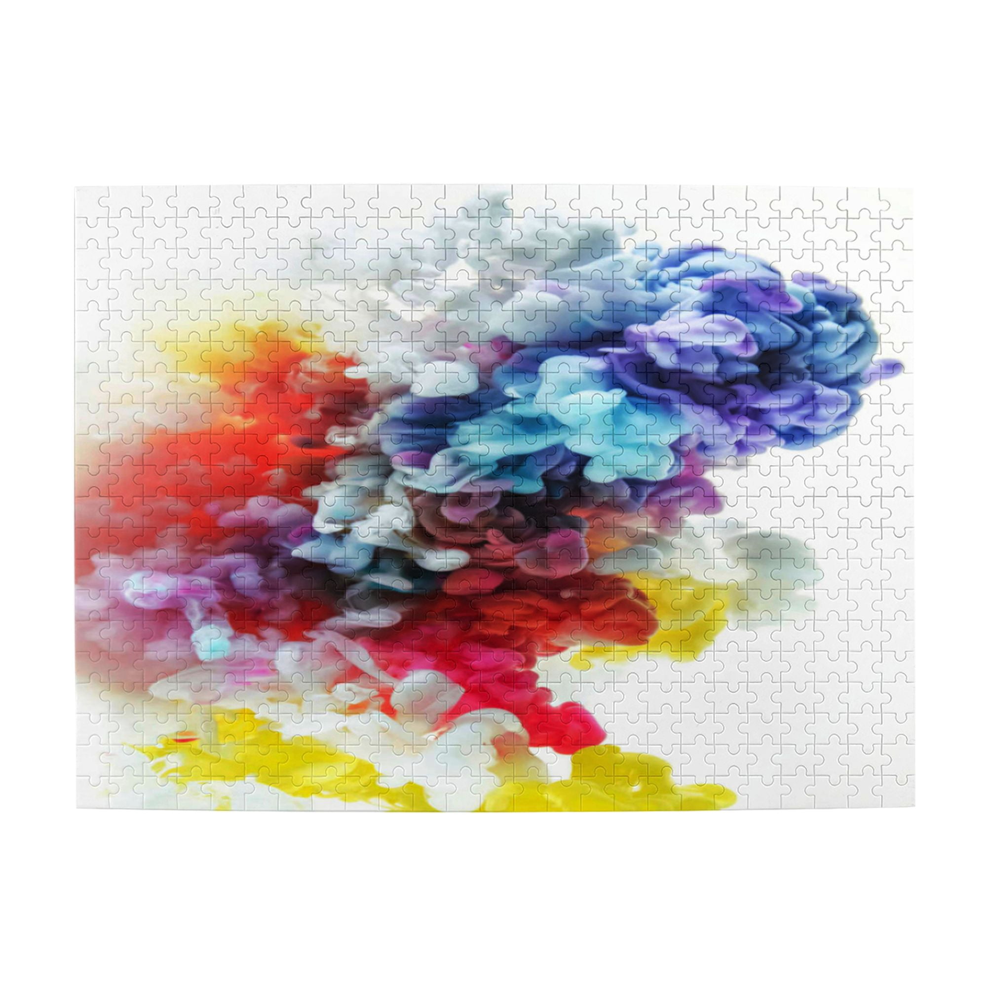 Wooden Puzzle Watercolor art background 500-Slice Puzzle for All Ages ...