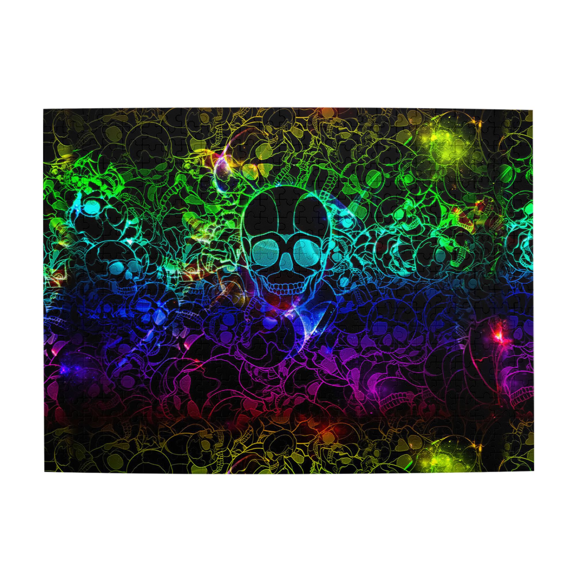 Wooden Puzzle colorful skull 500-Slice Puzzle for All Ages Gifts ...
