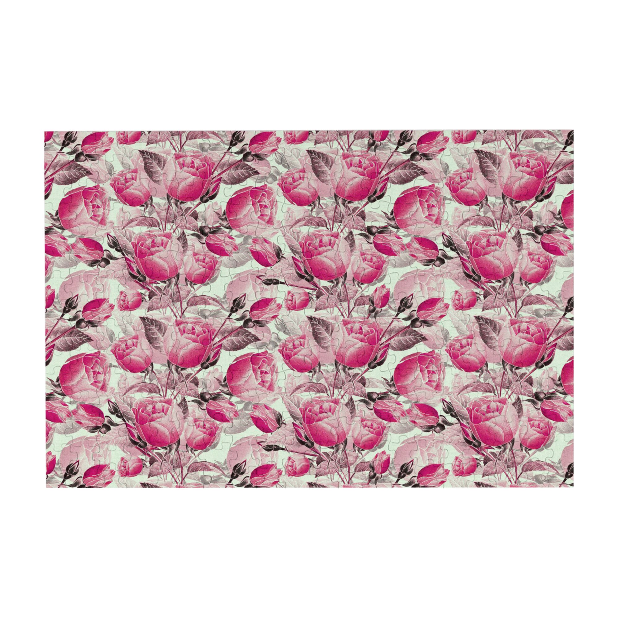 Wooden Puzzle floral pattern background 300-Slice Puzzle for All Ages ...