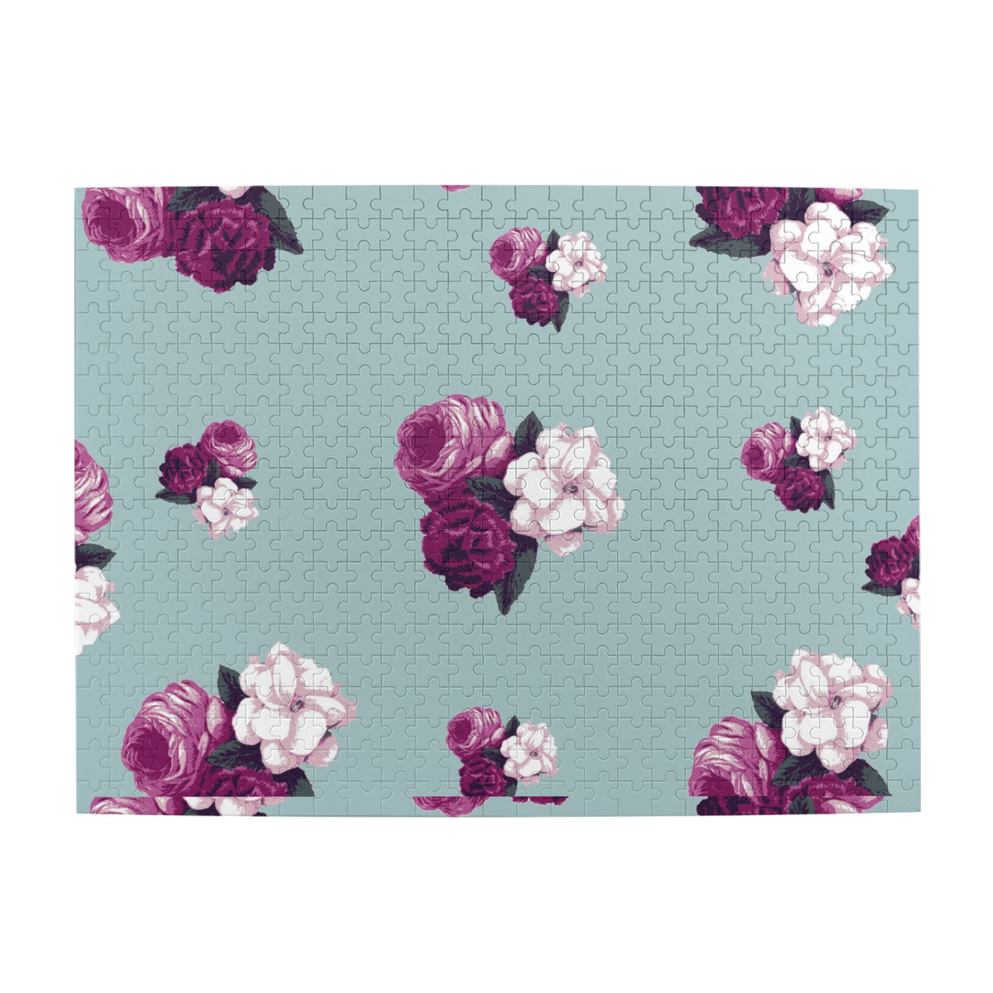 Wooden Puzzle vintage floral roses wallpaper 500-Slice Puzzle for All ...