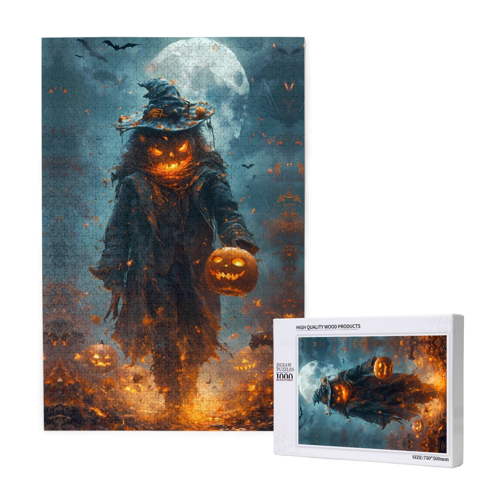 Wooden Moonlit Clock Tower Puzzle - 145 Pieces Adult Puzzle, 11.7x6.3in