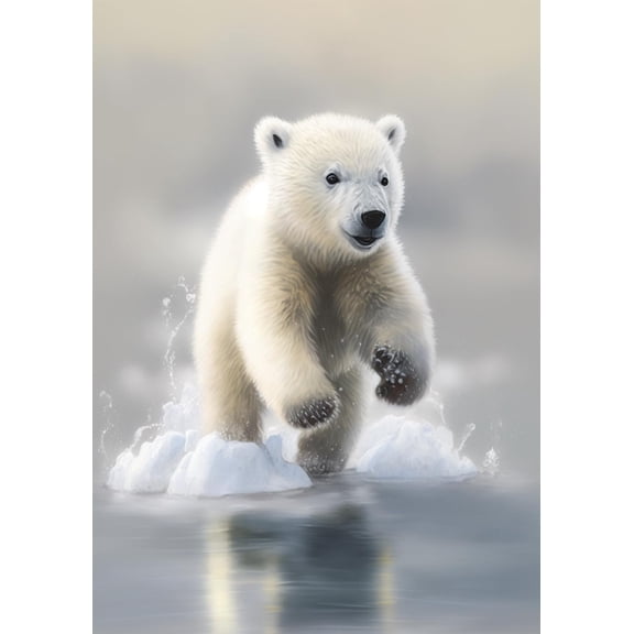Wooden Puzzles for Adults 300 Pieces Animal Jigsaw Puzzle White Bear Cub- Funny Wooden Puzzle Full of Challenging and Exciting Puzzles Gifts for Family and Friends