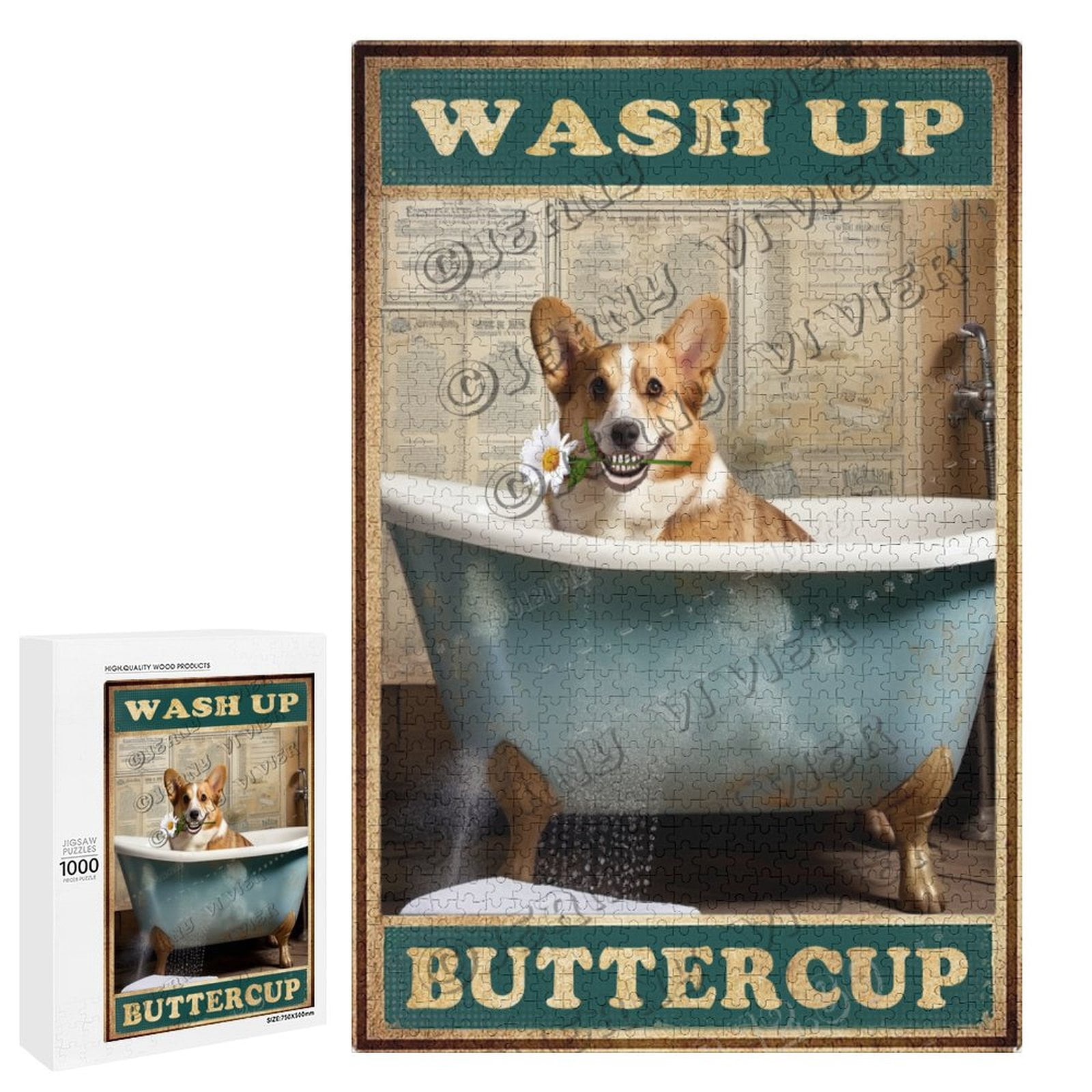 155 Piece Wooden Corgi Puzzle For Adults - 12.9x7.5in Challenging Jigsaw Puzzle With Unique Irregular Pieces - View #6