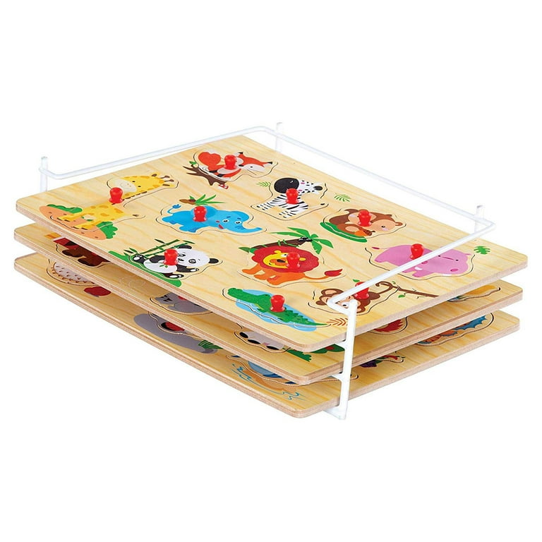 Wooden Puzzles For Toddlers by Etna Products – Colorful Peg