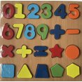 thumbnail image 1 of Wooden Puzzles for Toddlers, Alphabet & Number Shape Wooden Puzzles | Natural Wood Material, Bright Colors, Numbers Puzzles, 26 English alphabet puzzles, for kids ages 3 4 5, 1 of 9