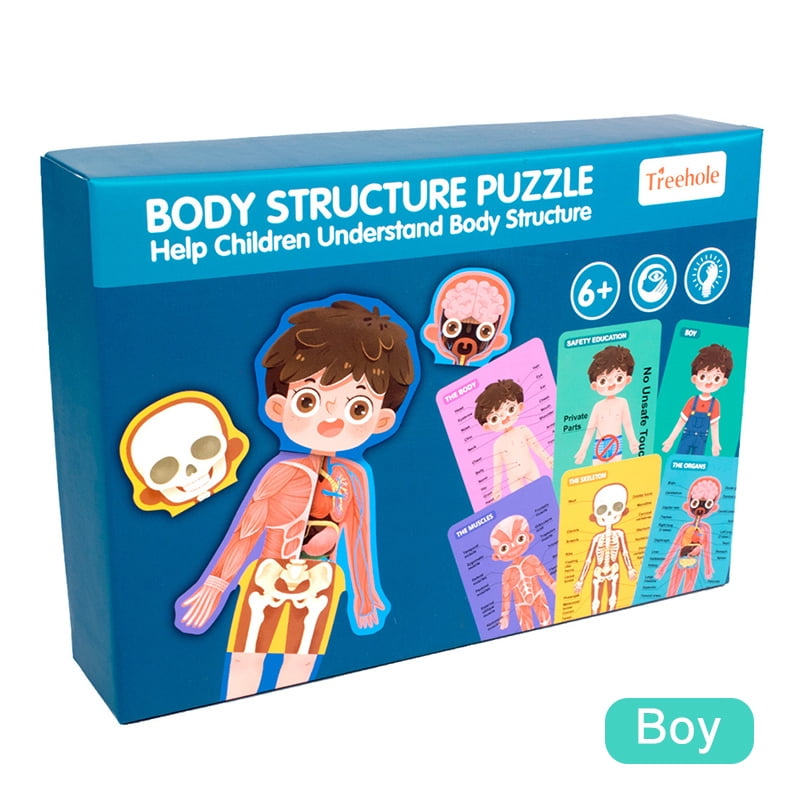 Wooden Puzzles for Toddlers Kids Matching Game for Learning Human Body