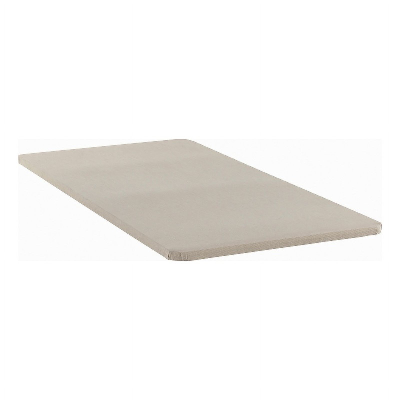 Wooden Queen Bunkie Board with Fabric Wrapping Taupe Brown