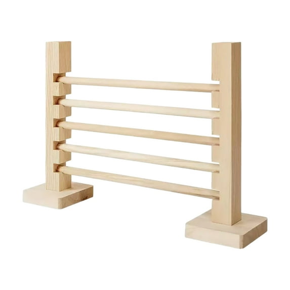 Wooden Rabbit Jump Bar Adjustable Hurdle Training Obstacle Exercise Course for Small Play and Agility Development