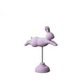 thumbnail image 1 of Wooden Rabbit Statue – Mini Flying Bunny Ornament with Base, Rustic Wooden Bunny Figurine, Animal Desktop Sculpture, Easter & Spring Home Décor, Office, Party Tabletop Decoration, Farmhouse Accent, 1 of 6
