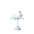 thumbnail image 1 of Wooden Rabbit Statue – Mini Flying Bunny Ornament with Base, Rustic Wooden Bunny Figurine, Animal Desktop Sculpture, Easter & Spring Home Décor, Office, Party Tabletop Decoration, Farmhouse Accent, 1 of 6