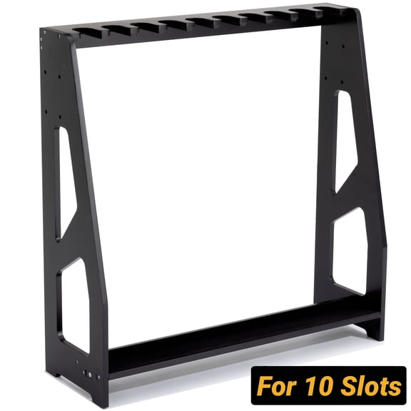 Gun Rack,BlackSmith Heavy Duty Wooden Rifle Rack for 10 Guns with Felt Pads,Adjustable Hight Shotgun Display Gun Stand for Home Garage Gun Storage,Black