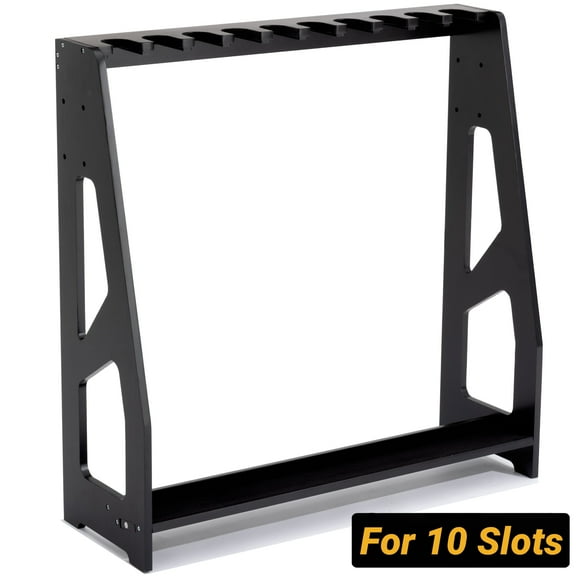 Gun Rack,BlackSmith Heavy Duty Wooden Rifle Rack for 10 Guns with Felt Pads,Adjustable Hight Shotgun Display Gun Stand for Home Garage Gun Storage,Black