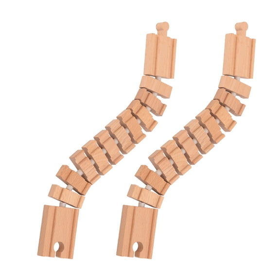 Wooden Railway Systems Expansion Pack 2PCS Fit Track Parts Educational Building Toy