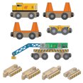 thumbnail image 1 of Wooden Railway Work Trains Track Maintenance Crew with Breakdown Crane, Engine, Rail Inspection Engine, Track Carriers, Inspection Engine Carrier, Special Tracks, Compatible with Thomas, BRIO, 1 of 4
