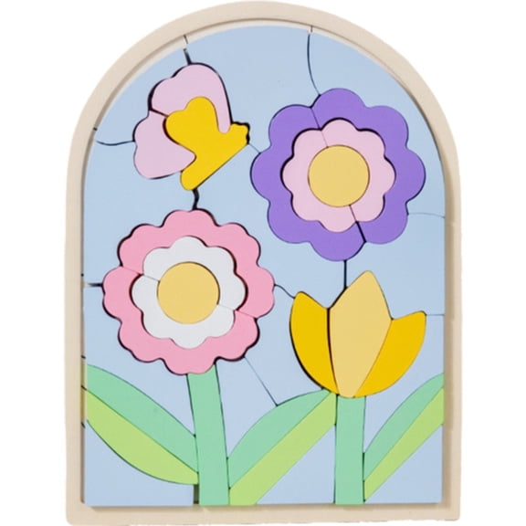 Wooden Rainbow Blocks Puzzle Rainbow Irregular Puzzles Jigsaw Puzzle Blocks Puzzle Toys