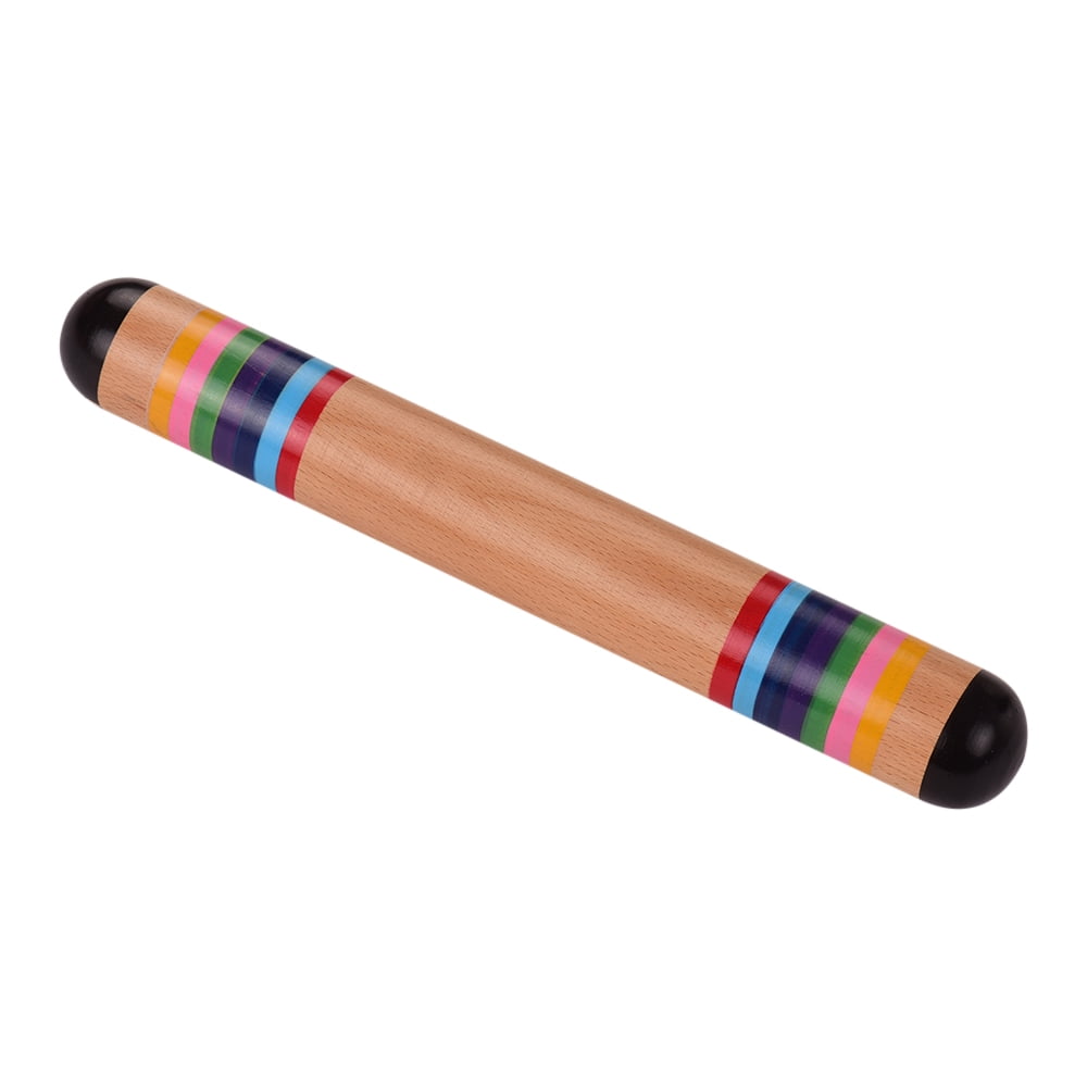 MABOTO Wooden Rainstick Rainmaker Rain Shaker Musical Instrument Toy Rainbow Colored for Kids Adults