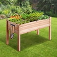 thumbnail image 1 of Wooden Raised Garden Bed Planter Box 47.2x22.8x30" Flower Vegetable Herb for Planting, 1 of 11