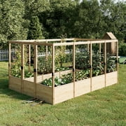 Jocisland 8× 12× 6 ft Wooden Raised Garden Bed for Outdoor, Deep Large Planter Box for Gardening, Vegetables, Herbs
