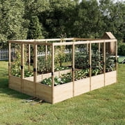Jocisland 8x12x6 Ft Wooden Raised Garden Bed, Deep Large Planter Box for Gardening, Veggies, Herbs and Flowers