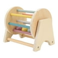 Wooden Rattle Rolling Drum Logic Thinking Hand Eye Coordination Safe