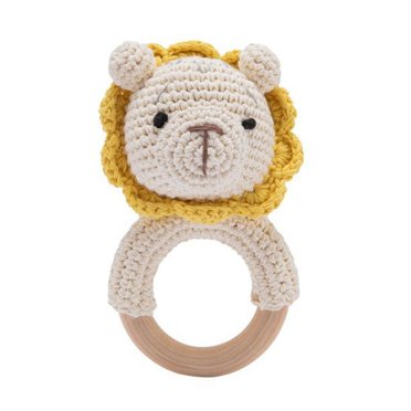 Organic Cotton Handmade Crotchet Bear Rattle, Toy, teether and Pacifier ...