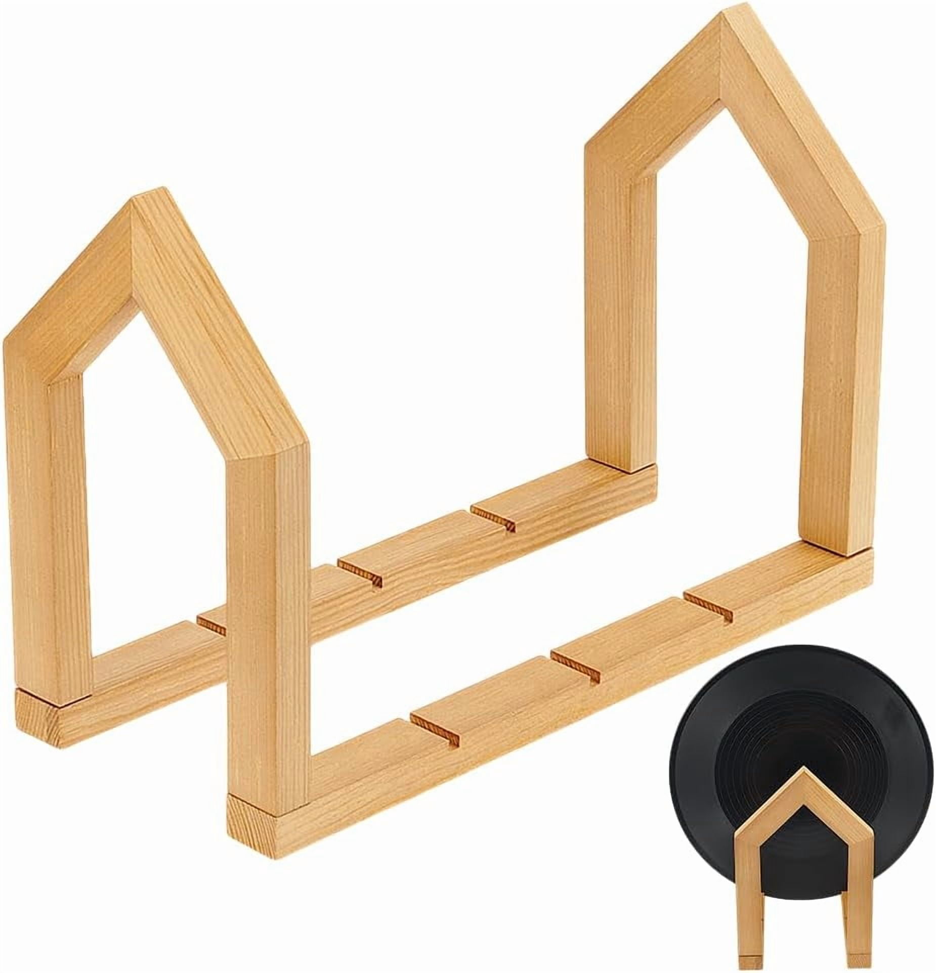 Wooden Record Storage Holder Rack Wood Vinyl Record Holder Vinyl Record ...