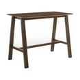 thumbnail image 1 of Wooden Rectangular Bar Table with Angled Block Legs, Brown- Saltoro Sherpi, 1 of 5