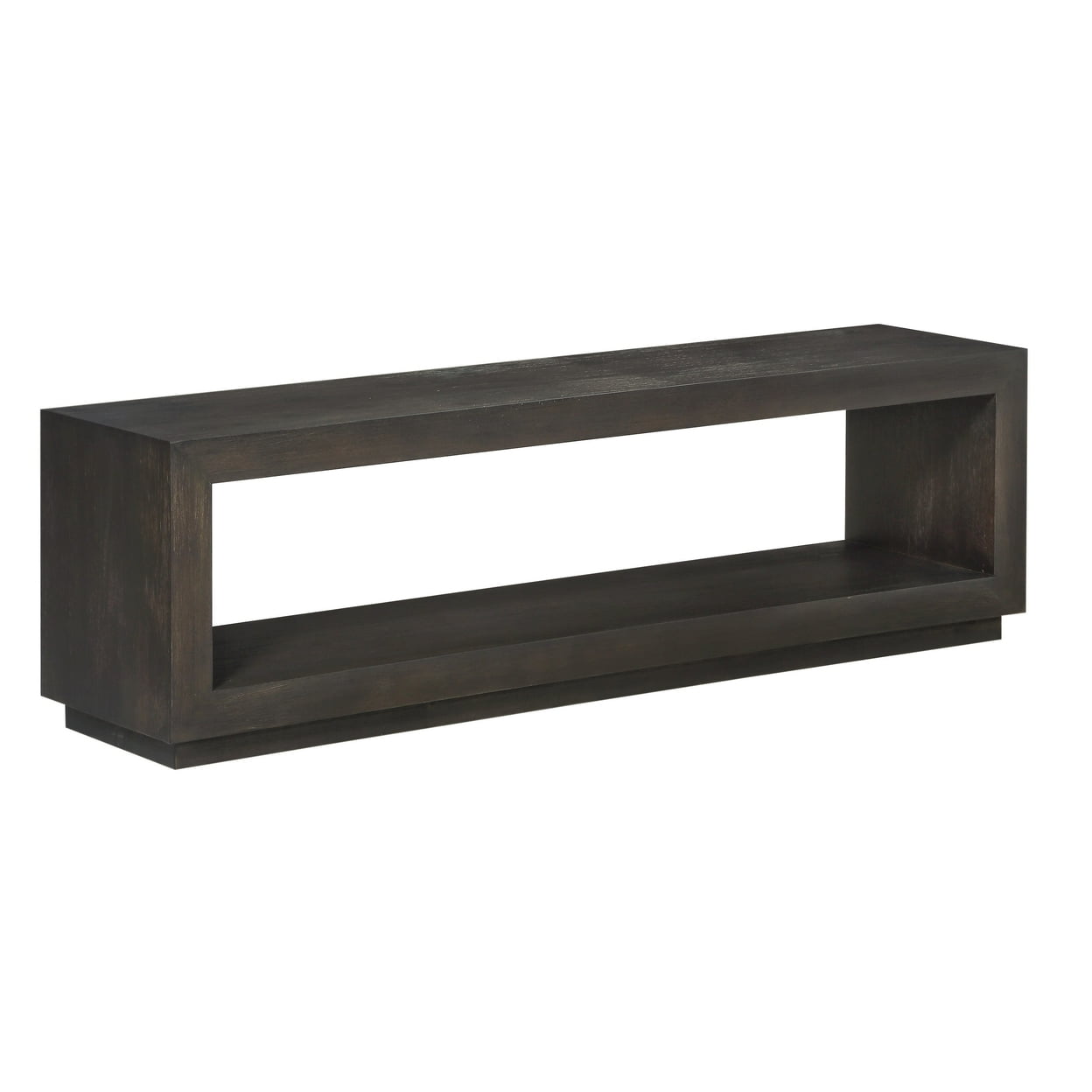 Rectangle Box Bench Wooden Rectangular Bench with Open Bottom Shelf, Gray - Saltoro Sherpi ...