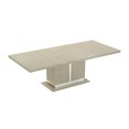 thumbnail image 1 of HomeRoots Decor Wooden Rectangular Dining Table with T-Design Pedestal Base, Brown, 1 of 1
