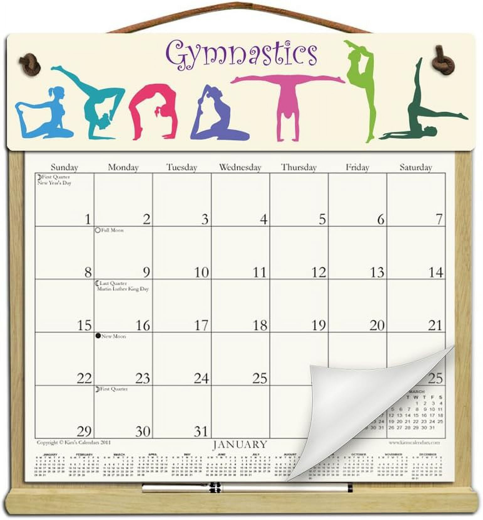 Wooden Refillable Calendar Holder Filled With A 2025 Calendar And Includes An Order Form Page