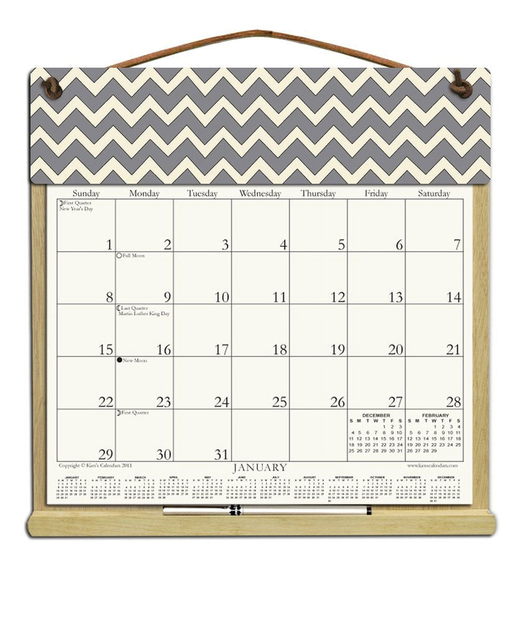Wooden Refillable Calendar Holder Filled With The Rest Of 2023 2025