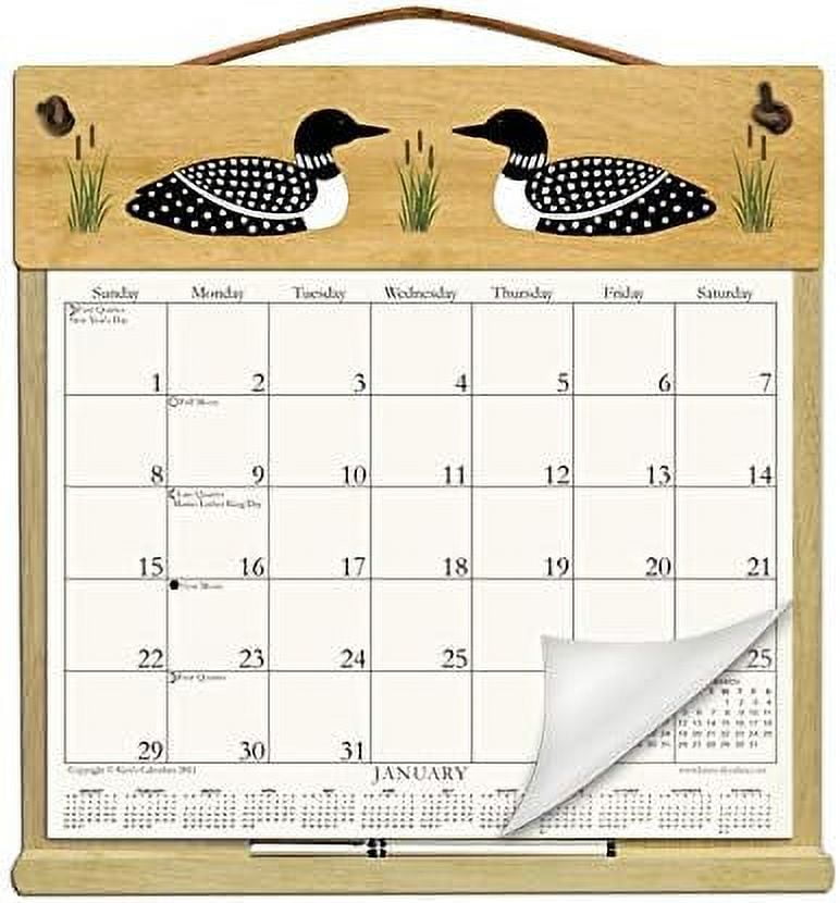 Wooden Refillable Calendar Holder Filled With The Rest Of 2023 2025