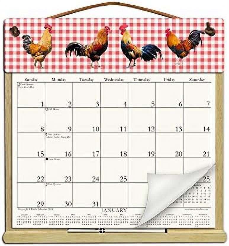 Wooden Refillable Calendar Holder Filled With The Rest Of 2023 2025