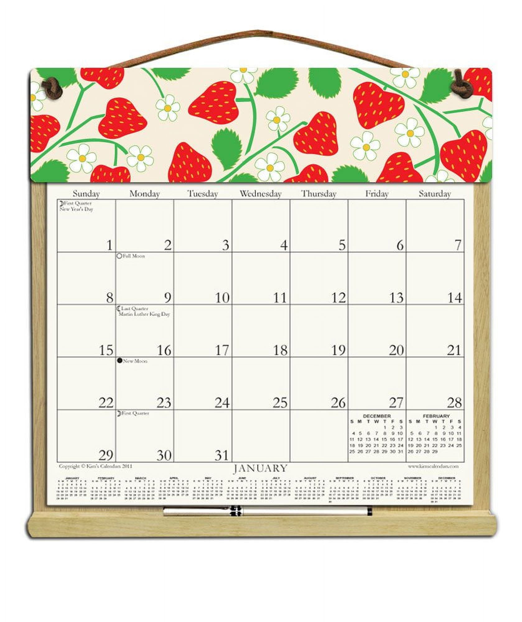 Wooden Refillable Calendar Holder Filled With The Rest Of 2023 2024