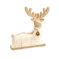 thumbnail image 1 of Wooden Reindeer Figurines for Christmas Decor Gold Tabletop Reindeer Statues Small Decorative Deer Figurines for Indoor Christmas Tabletop Mantle Decorations, 1 of 6