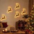thumbnail image 1 of Wooden Reindeer Wall Lamp,Warm LED Backlit Hanging Night Light,Christmas Wall Art Ornament for Living Room Bedroom Holiday Decor,Easy Mount, 1 of 7