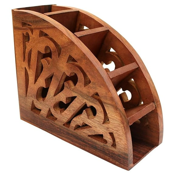 Wooden Remote Control Storage Holder Stand Organizer Rack