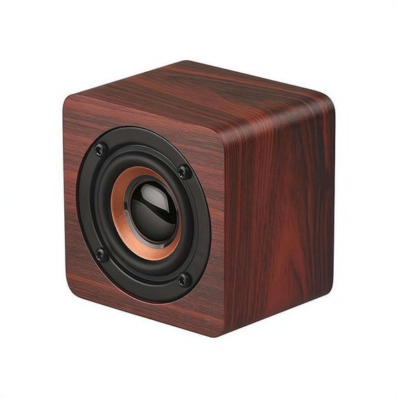 Wooden Retro Bluetooth Speaker,Wood Grain Portable Speaker Loud Treble Deep Bass Support USB, Retro Mini Wireless Bluetooth Speakers for Room Decoration Home Travel Outdoor
