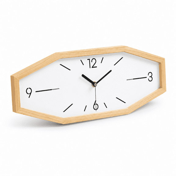 Wooden Retro Wall Clocks 18 Inches Square Rectangular Clock