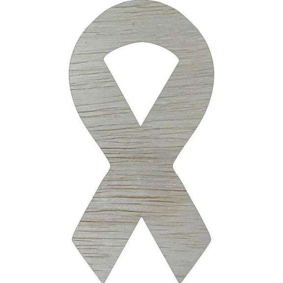 Wooden Ribbon Craft Cutout, 4'' Unfinished Shape