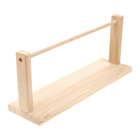 Wooden Ribbon Holder Organizer, Tabletop Ribbon Dispenser with Spool Storage for Craft Room, Florist, Bakery & DIY Crafts