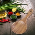 thumbnail image 1 of Wooden Rice Spoon Rice For Rice Potato Desserts Teak Wood Rice Serving Spoon Rice Cooker Spatula 7*3.2inch/ Long-Handled Non-Stick Spatula Teak Rice Spoon, 1 of 7