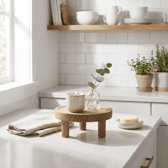 Wooden Riser for Display and Dcor Natural Wood
